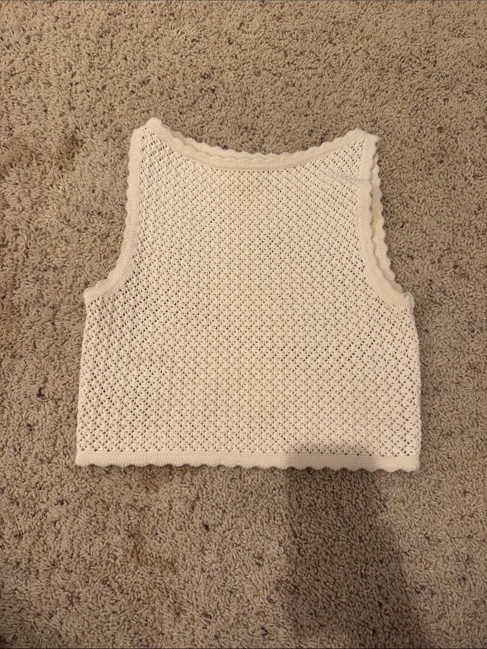 Sophia Ritchie X solid and striped crochet tank